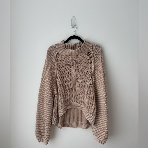 Free People Sweaters - Free People Ottoman Slouchy Tunic Sweater Chunky Cotton Knit Boho Oversized